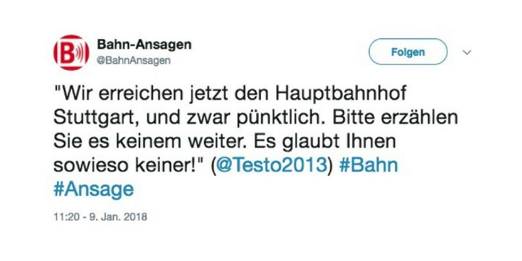 Zehn steile Bahnansagen, die uns aus dem Food-Koma reißen