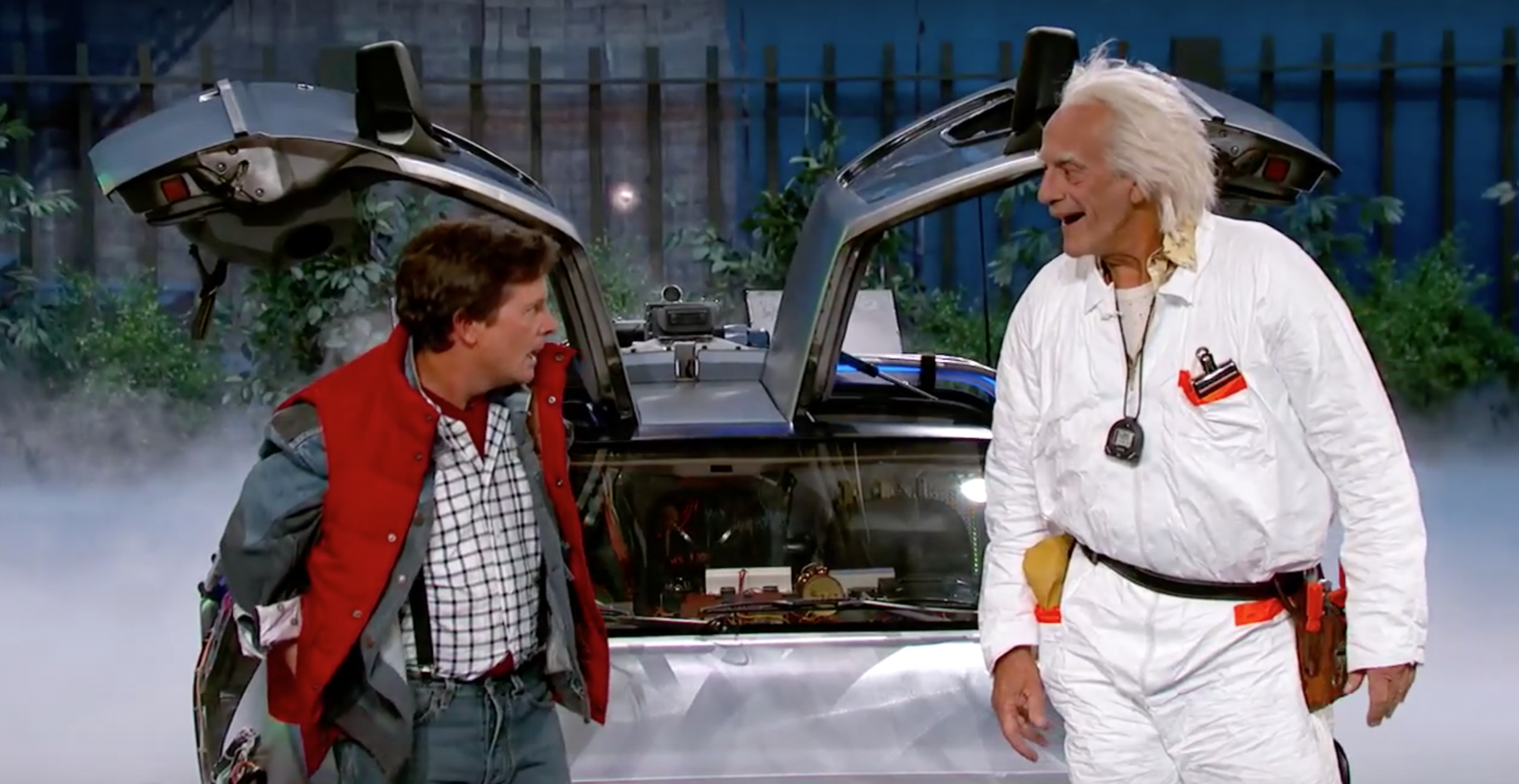 Marty McFly und Doc Brown besuchen Jimmy Kimmel – das Internet dreht durch