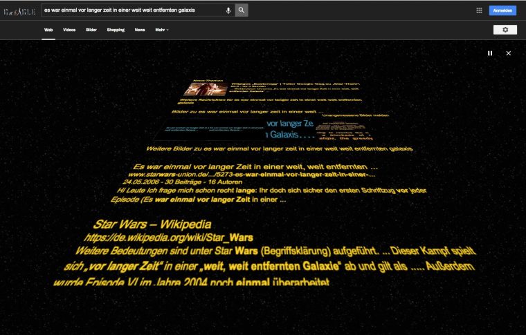 Die Macht ist stark in Google: Der Suchriese bietet ein witziges Easter-Egg