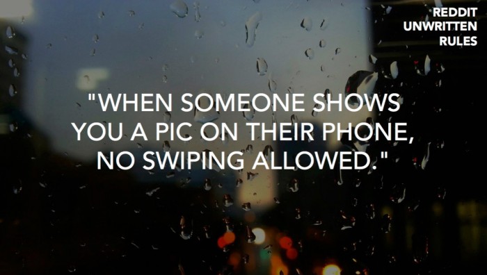 „Don’t make a move on your best friends girlfriend“ – ungeschriebene Regeln aufgeschrieben