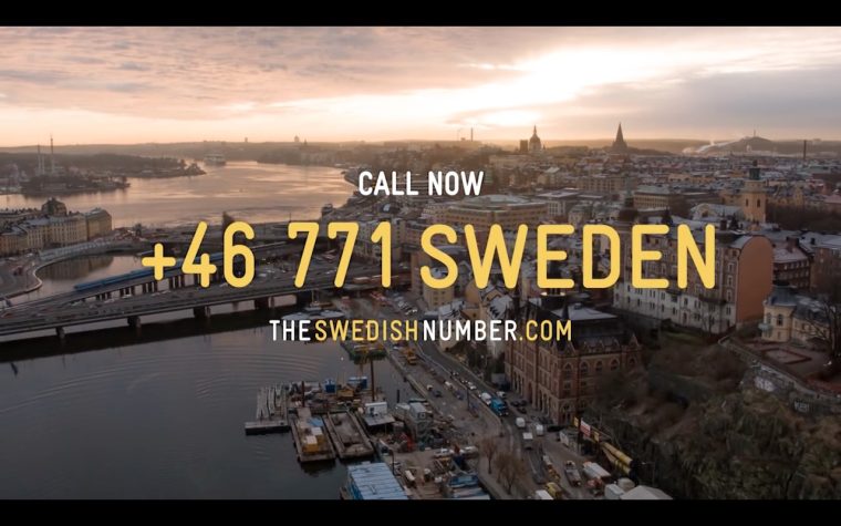 Unter dieser Nummer könnt ihr wahllos irgendwelche Schweden anrufen