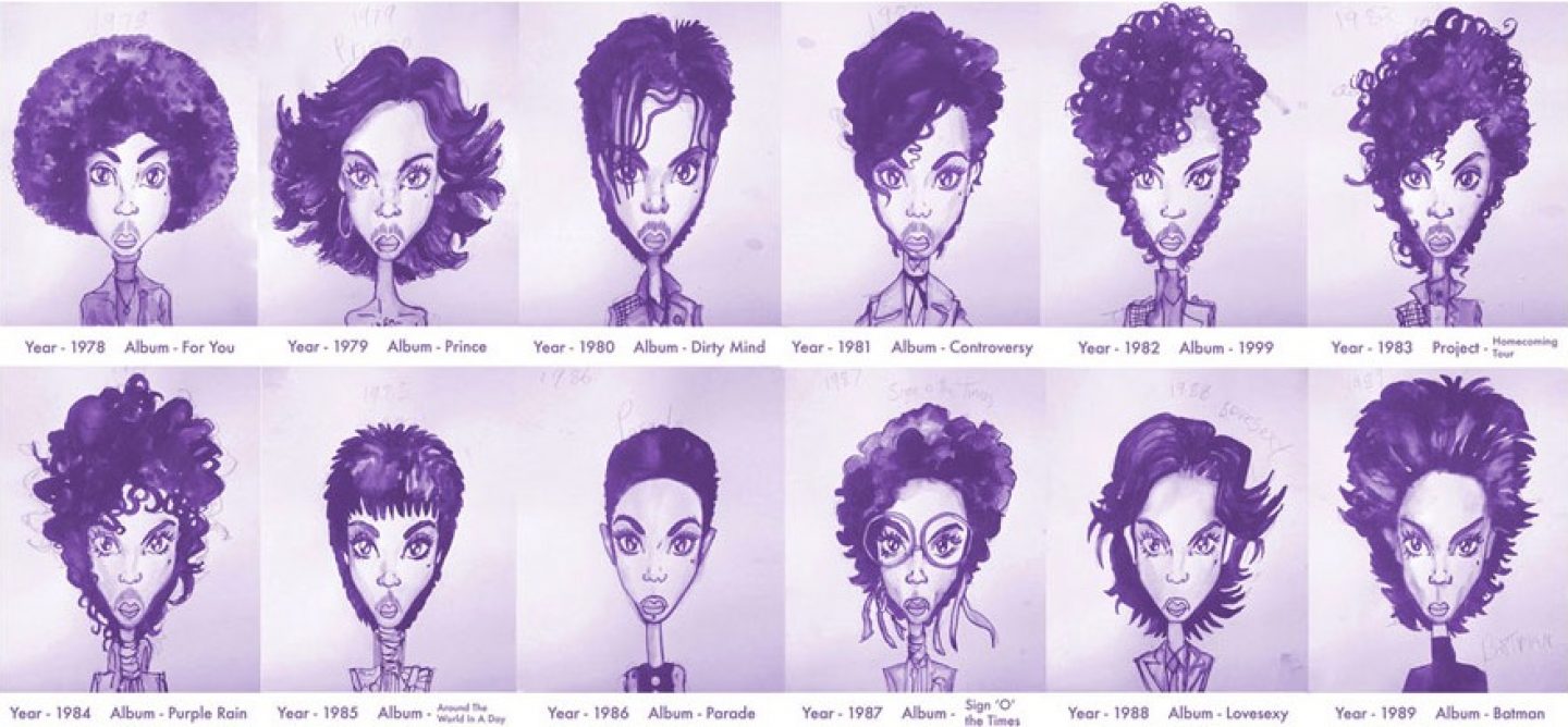 39 Alben, 35 Frisuren – eine visuelle Ode an Prince