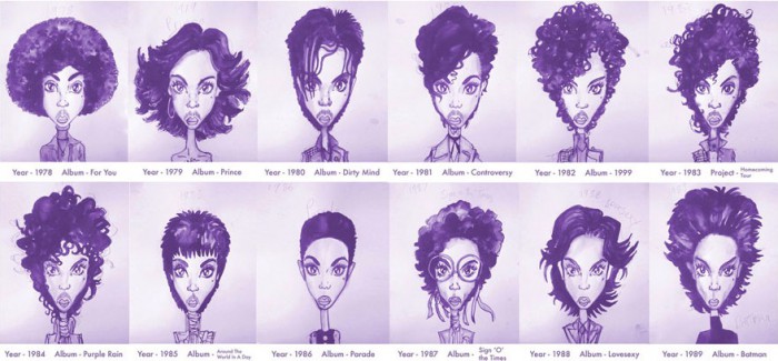 39 Alben, 35 Frisuren – eine visuelle Ode an Prince
