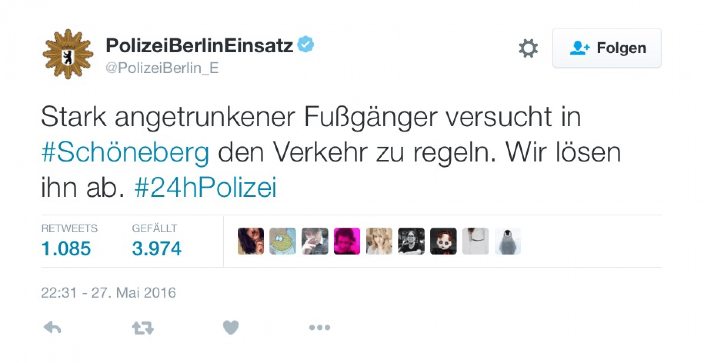 #24hPolizei: Die Tweets aus dem Live-Feed der Berliner Polizei sind das Highlight des Internets