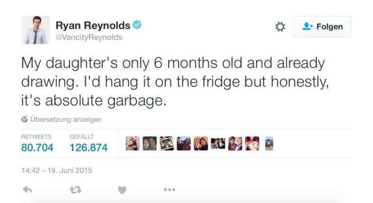 Erziehungstipps von Ryan Reynolds sind das neue Highlight des Internets