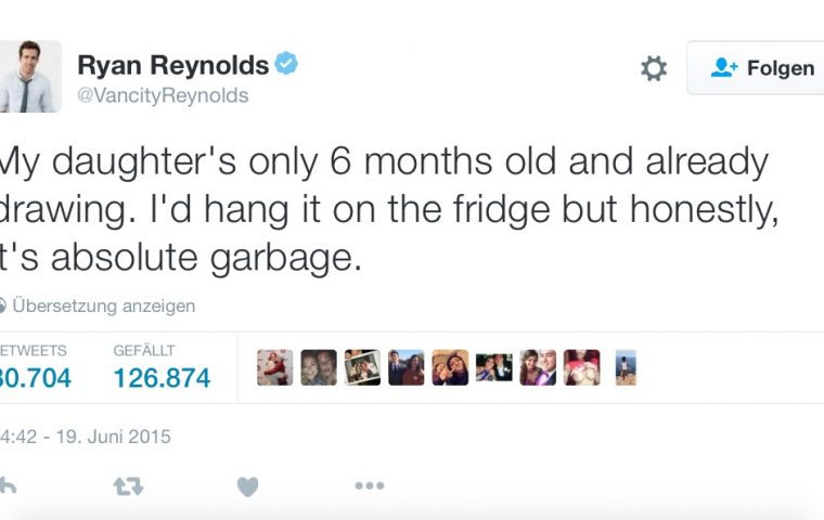 Erziehungstipps von Ryan Reynolds sind das neue Highlight des Internets