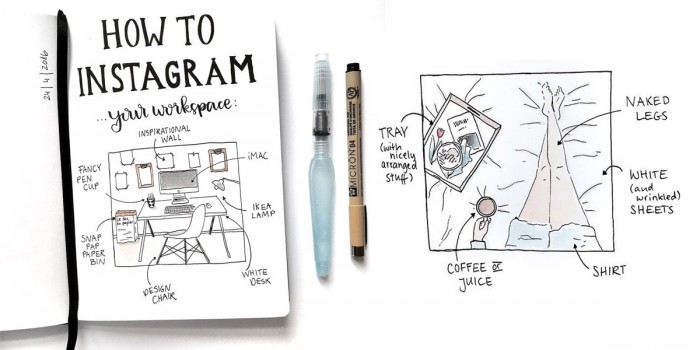 „How To Instagram“ – Künstlerin zeigt ganz illustrativ, wie das mit dem Posten richtig geht