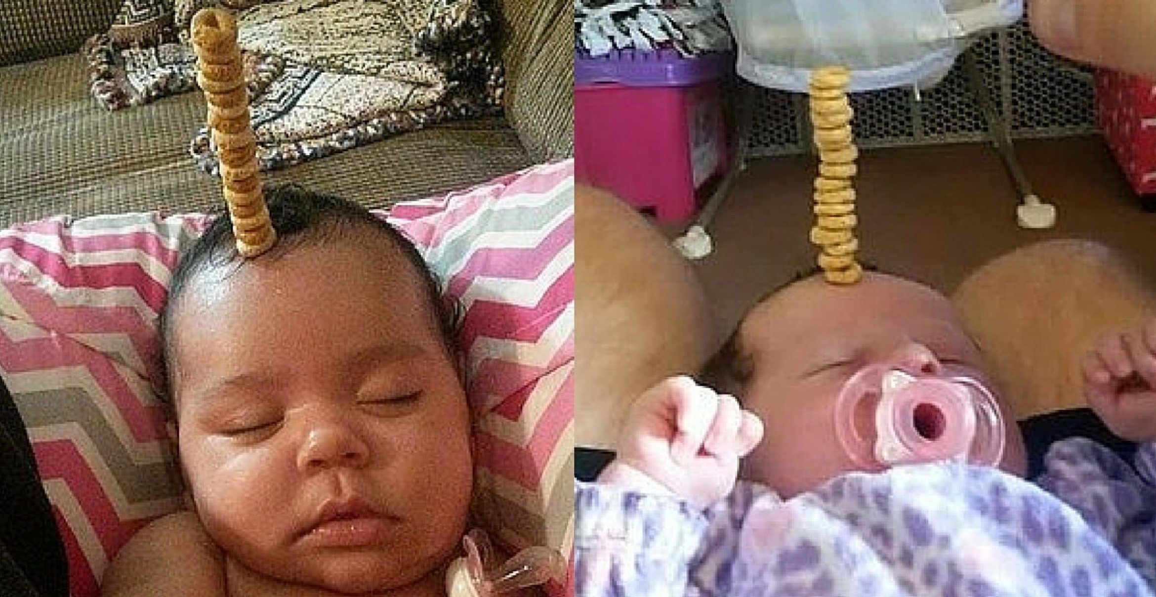 “Cheerio Challenge“: Väter, die Cerealien auf ihren Babys stapeln, sind die neuen Helden unserer Zeit