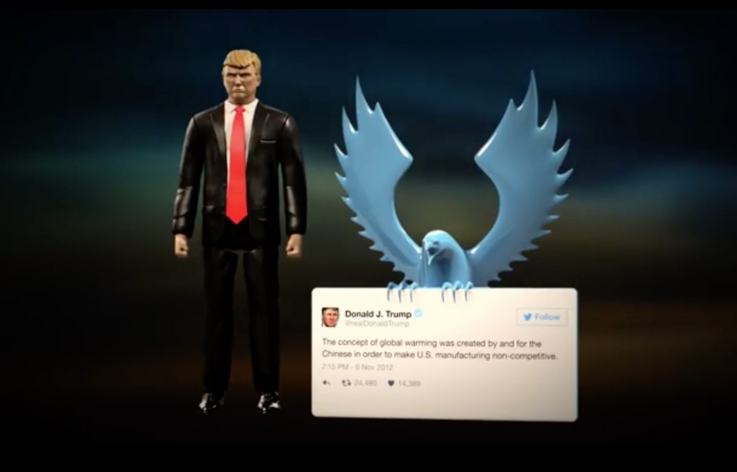 Kampagne: Diese Actionfiguren parodieren Klimawandel-Leugner