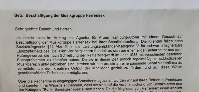 Wie man eine Punk-Band vermittelt: Die Bewerbung des Tages