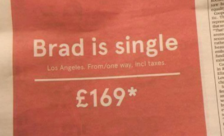 Brangelina: Norwegische Airline bietet kurzerhand Flug nach Los Angeles an