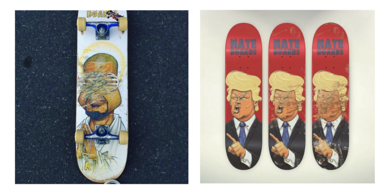 Hasstherapie: Mit den Hateboards kannst du an den Gesichtern von Donald Trump oder Kanye West deine Wut rauslassen