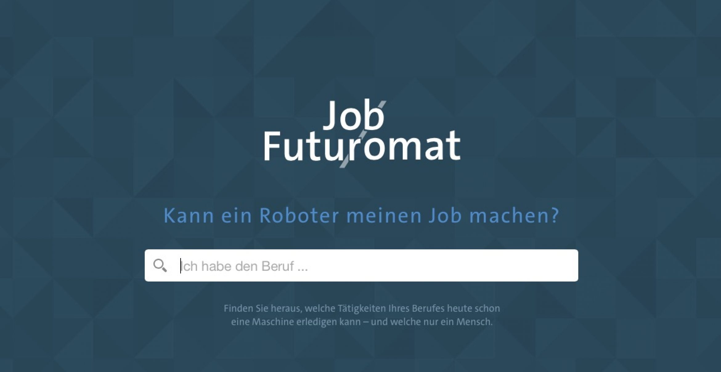 Job-Futuromat: Wie hoch ist das Risiko, dass ein Roboter bald deinen Job übernimmt ?
