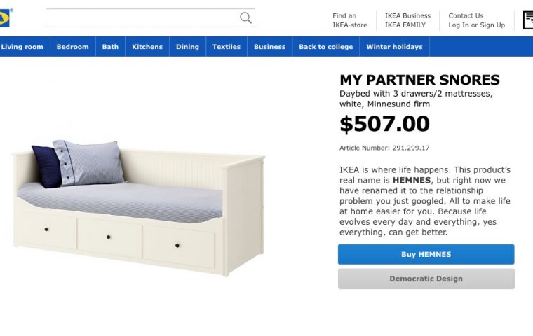 „Retail Therapy“: So versucht Ikea Beziehungsprobleme zu lösen