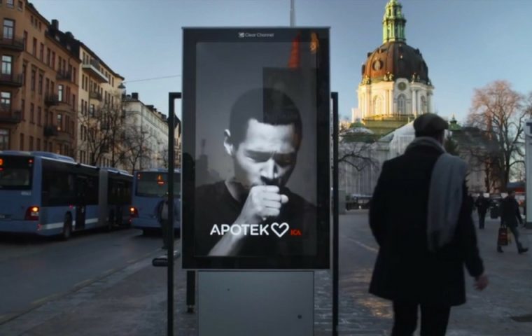 Guerilla: Schwedische Apotheke wirbt mit “hustender“ Werbung für Raucher