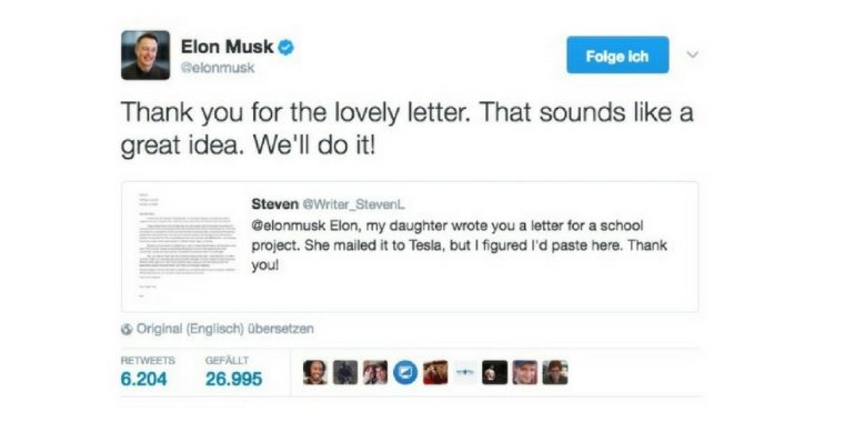 Kleine Genies: Eine Fünftklässlerin berät Elon Musk in Werbefragen
