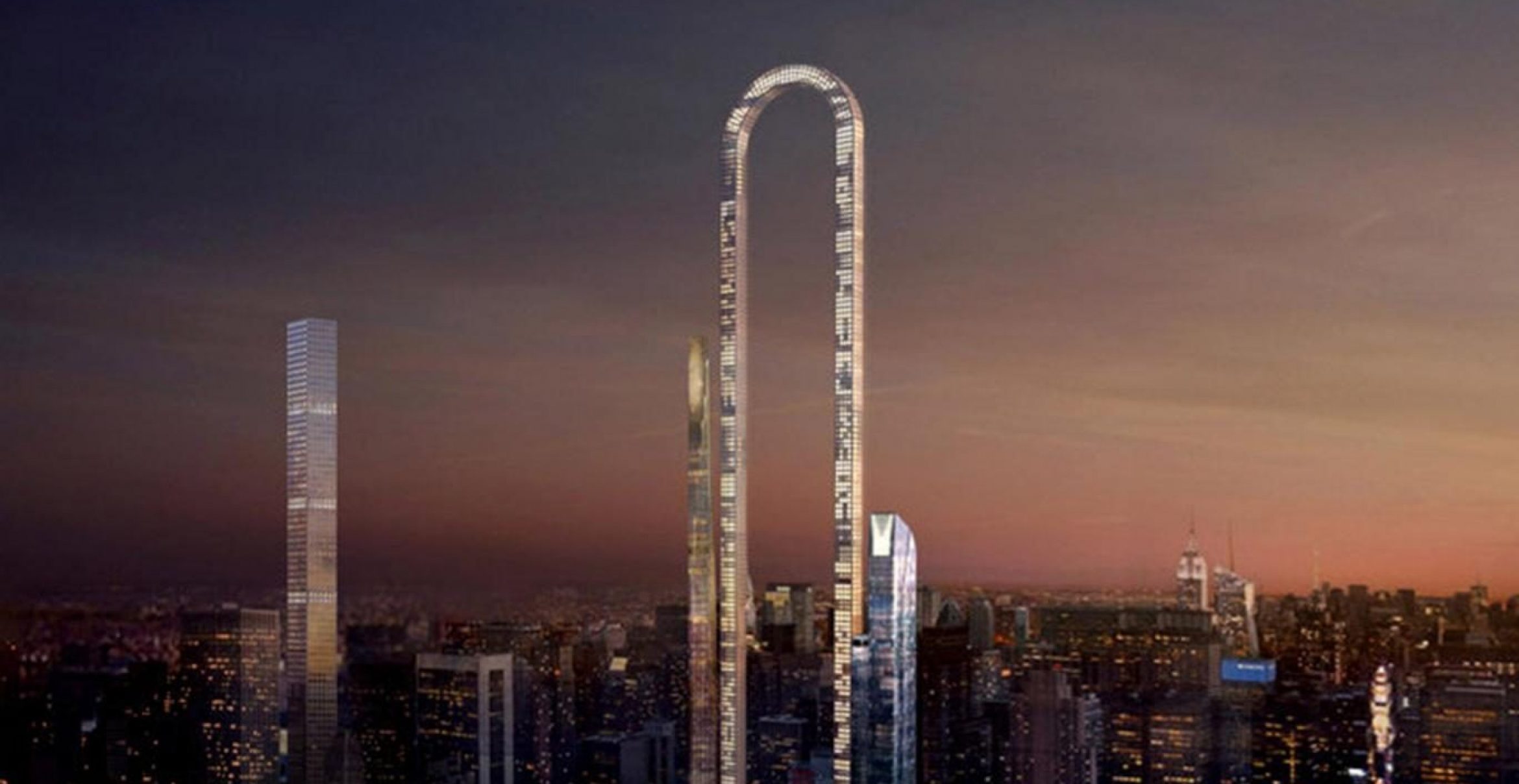 The Big Bend: Ein U-förmiger Wolkenkratzer für Manhattans Skyline