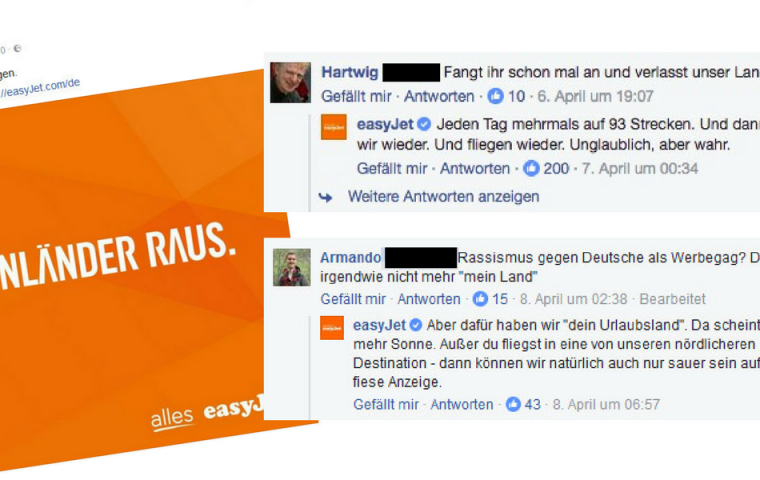 “Inländer raus“: So kontert Easyjet auf Haterkommentare zur aktuellen Kampagne