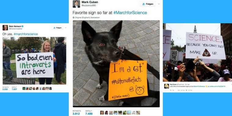 March for Science: Diese Schilder haben den Nobelpreis für Humor verdient