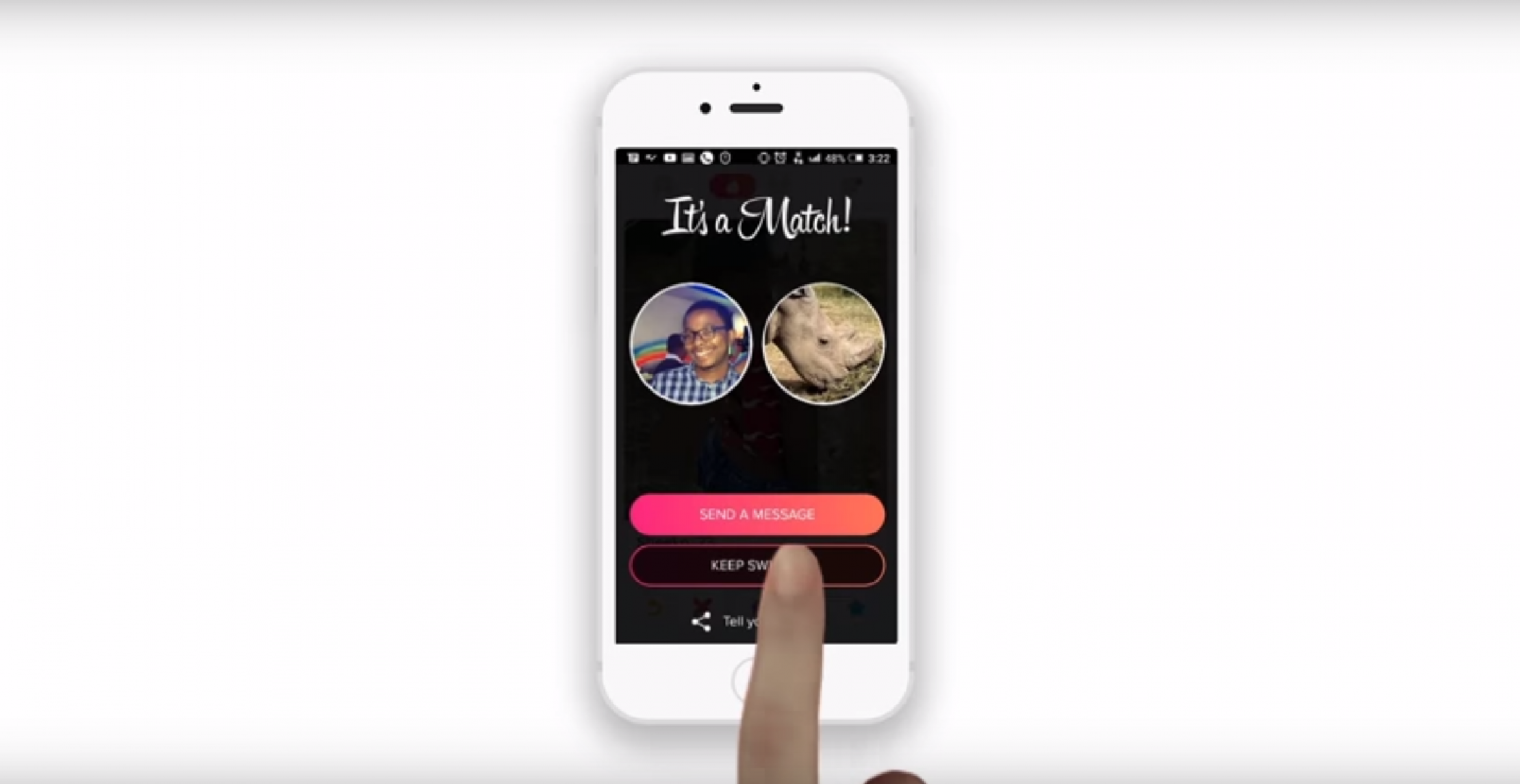 NGO möchte Breitmaulnashorn-Art vom Aussterben bewahren – mit der Dating-App Tinder