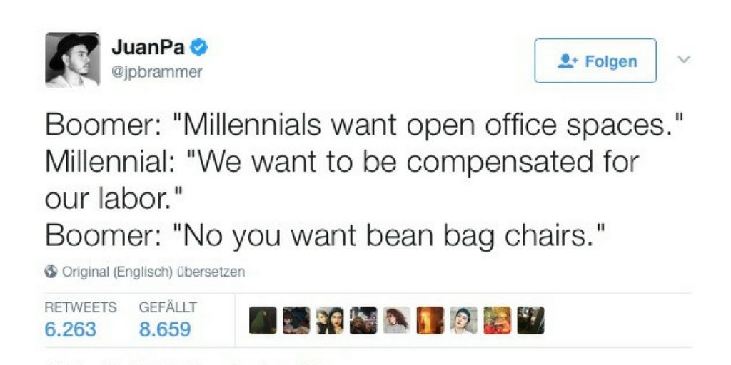 Tweets Millenials