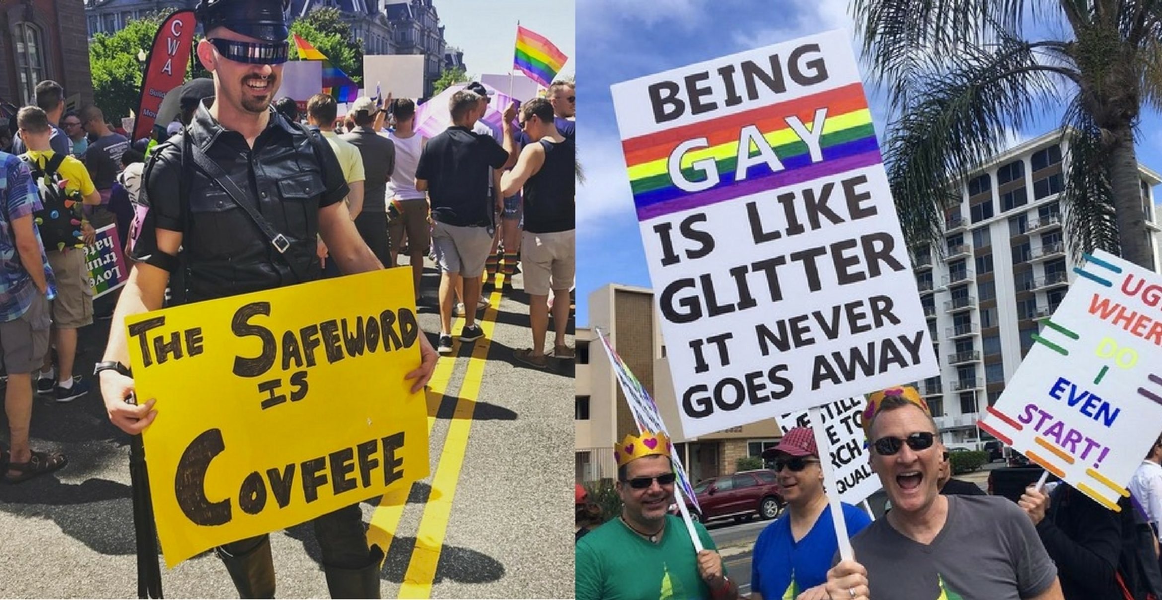 Pride Month: Die besten und lustigsten Demo-Schilder der Pride-Protestmärsche