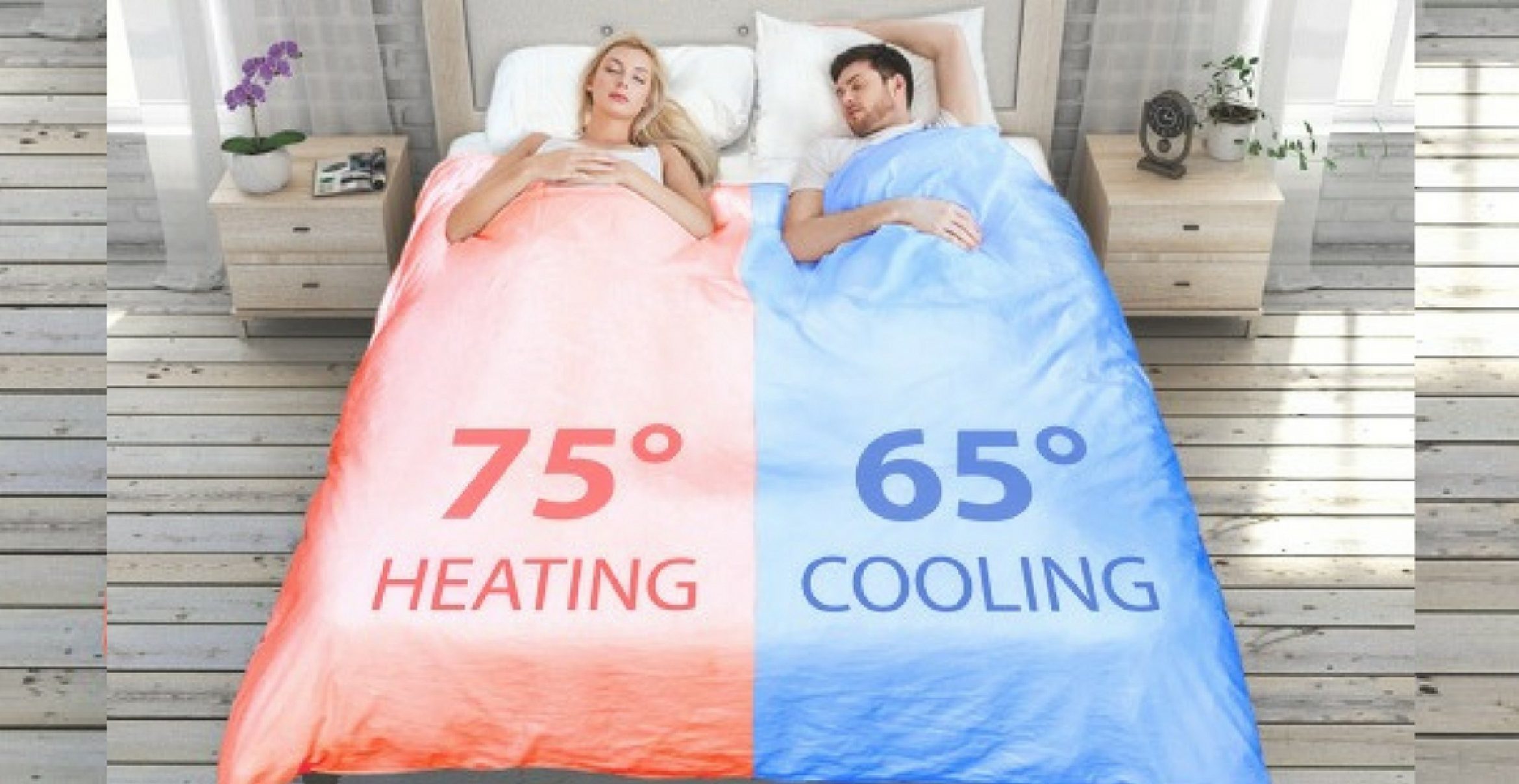 Mit dieser App lässt sich für jede Bettseite die richtige Temperatur einstellen