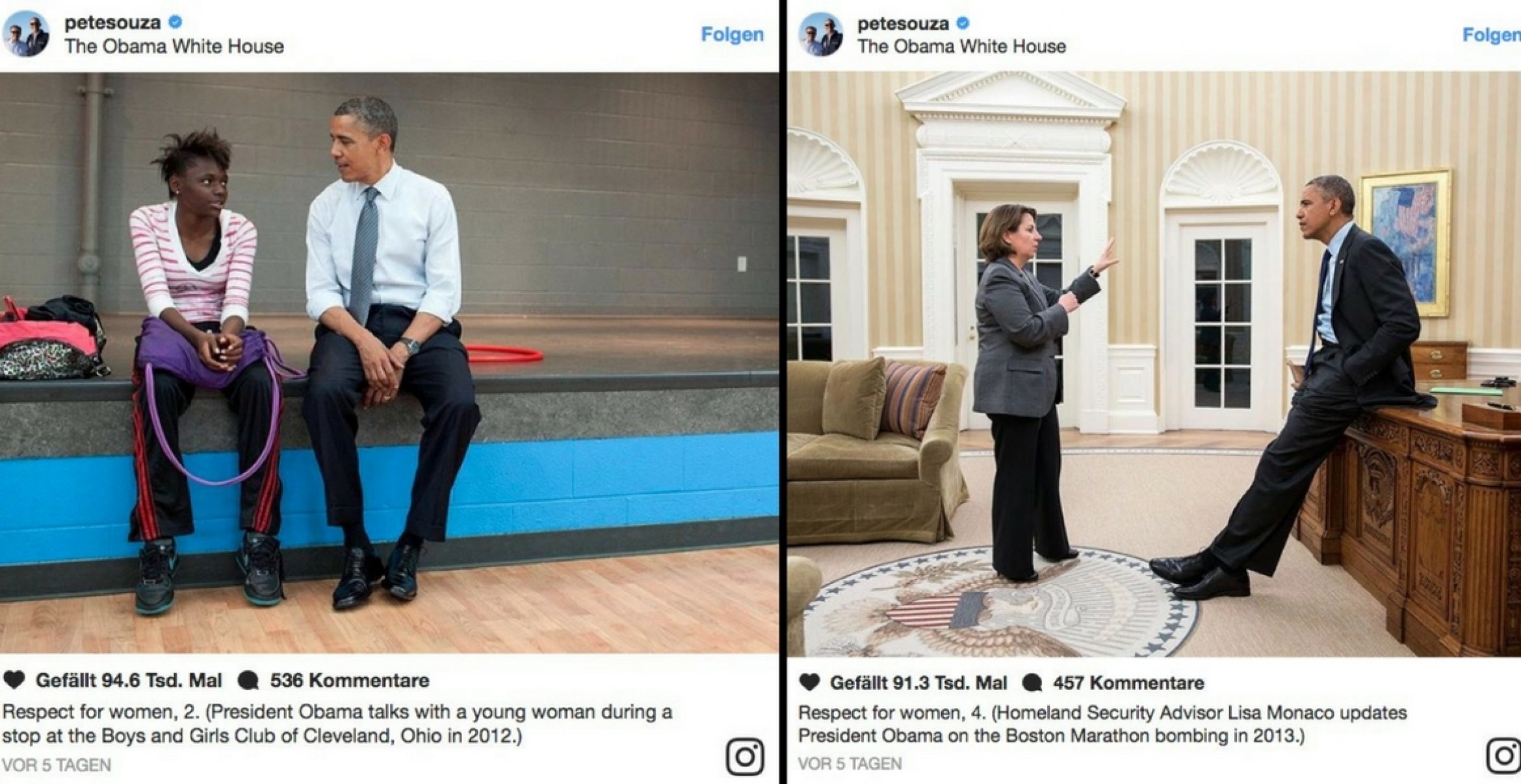 Obamas Ex-Fotograf Pete Souza führt Trump auf Instagram vor