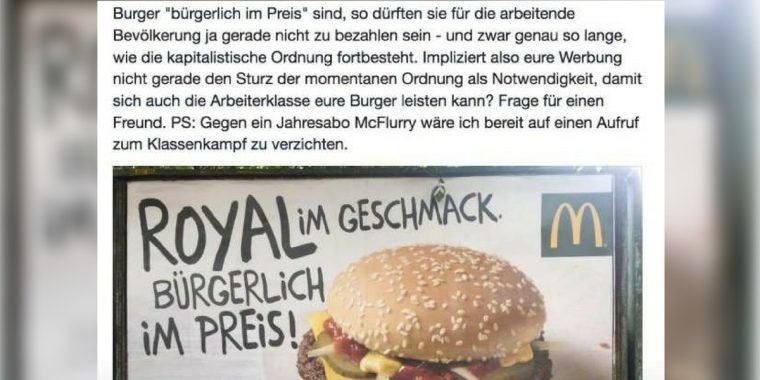Die wohl schönste McDonalds-Kritik seitdem es Fast Food gibt
