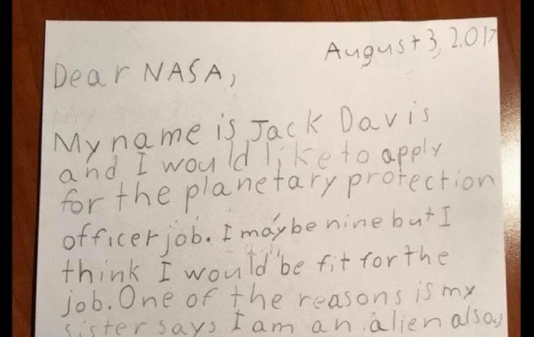 Neunjähriger bewirbt sich bei der NASA als “Planetary Protection Officer“