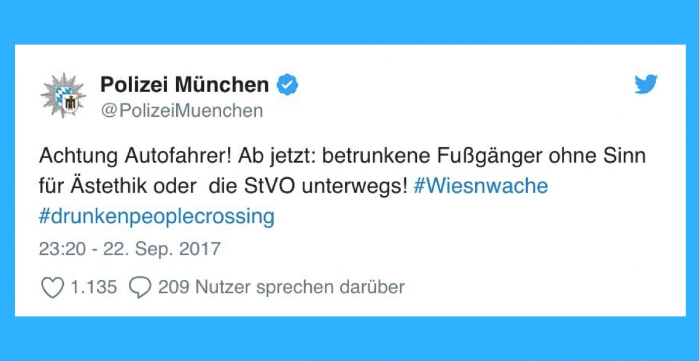 #Wiesnwache: Die besten Tweets der Münchner Polizei zum Oktoberfest