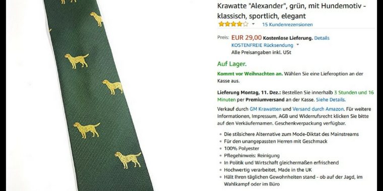 Gaulands Hundekrawatte gibt es auf Amazon – und diese Rezensionen sind fantastisch