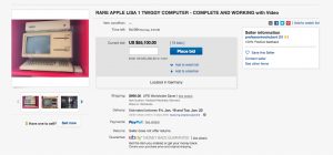 Apple Lisa1 Auktionstext