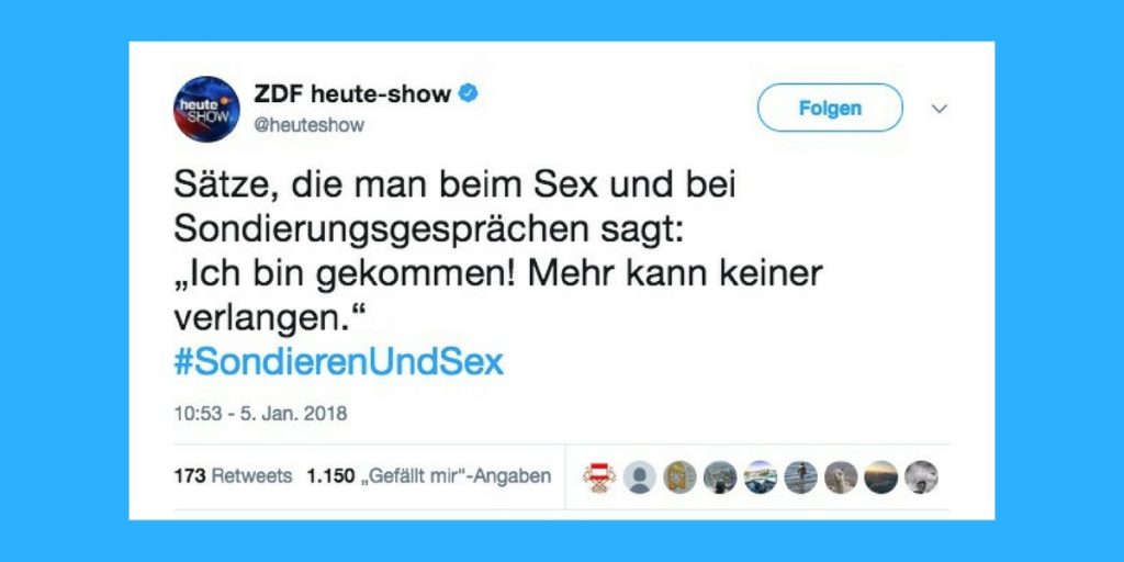 Was haben Sex und Sondierungsgespräche gemeinsam? Diese 15 Tweets kennen die Antwort