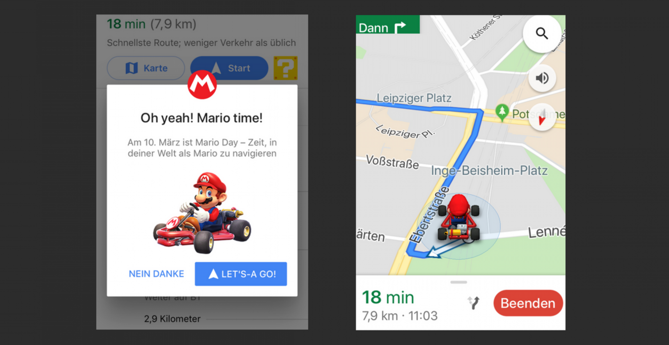 Mit Super Mario durch Google Maps cruisen