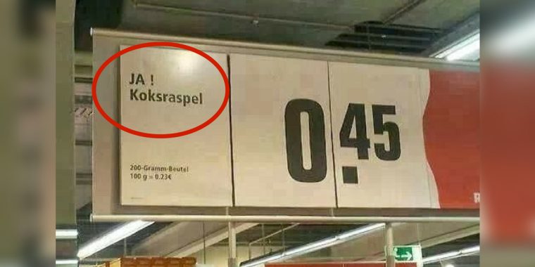 Zehn Rewe-Schilder, die jeden Rauschgiftfahnder stutzig machen