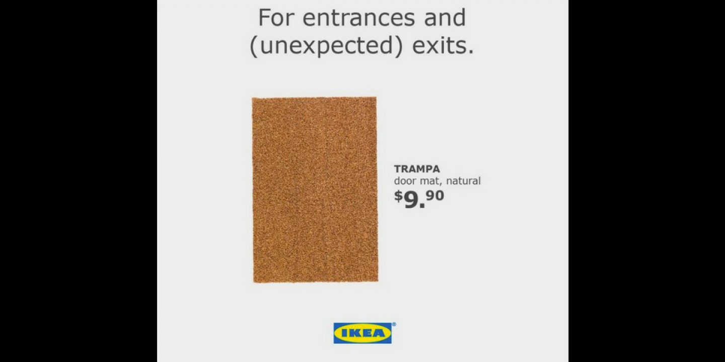 Ikea teilt mit einer Fußmatte gegen Donald Trump aus