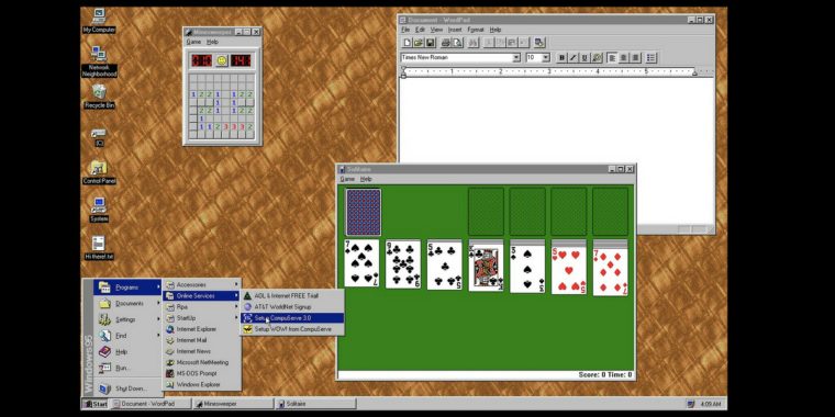 Nostalgiker aufgepasst: Windows 95 gibt es jetzt als App zum Downloaden
