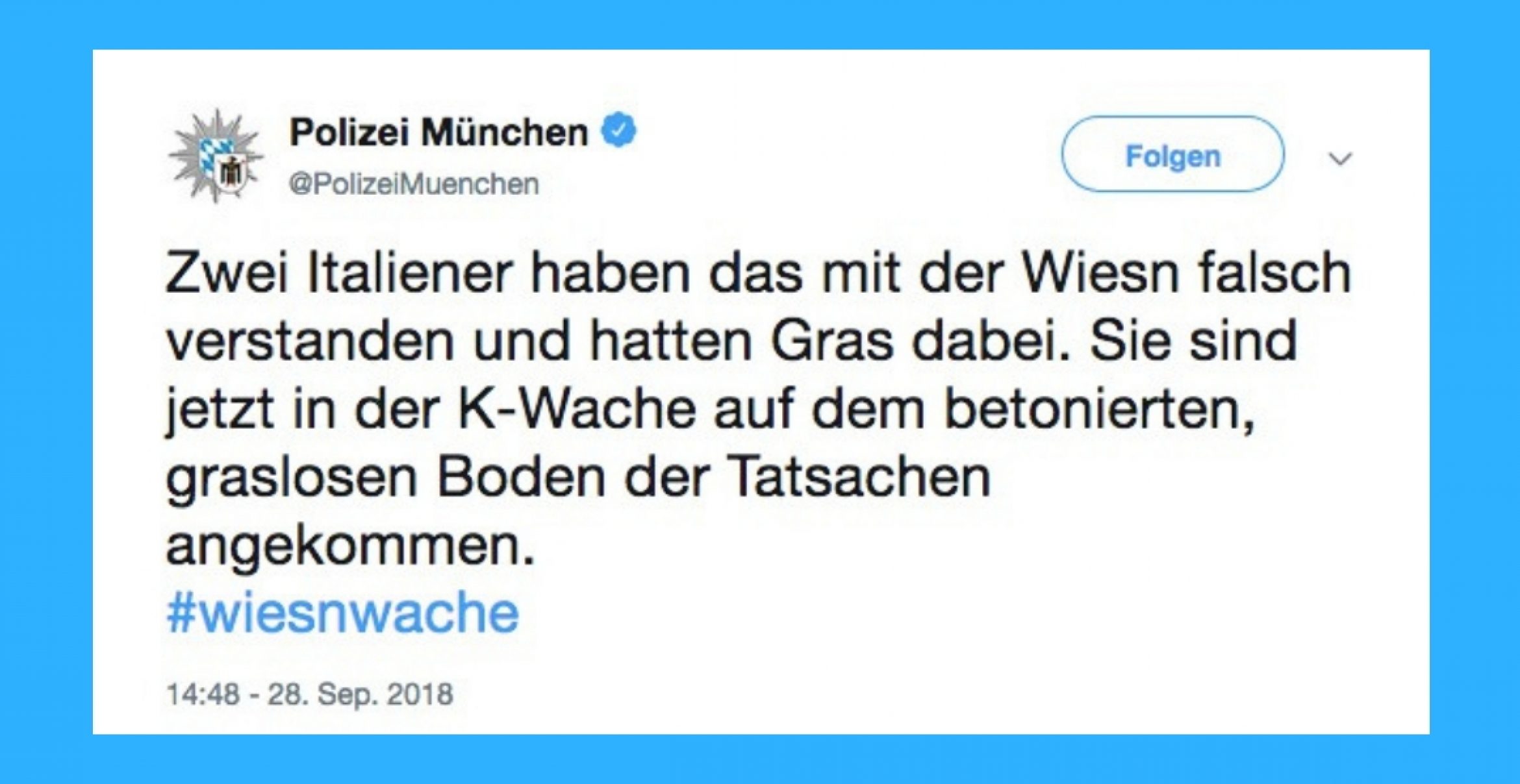 #Wiesnwache 2018: Die Best-Of-Tweets der Polizei München zum Oktoberfest