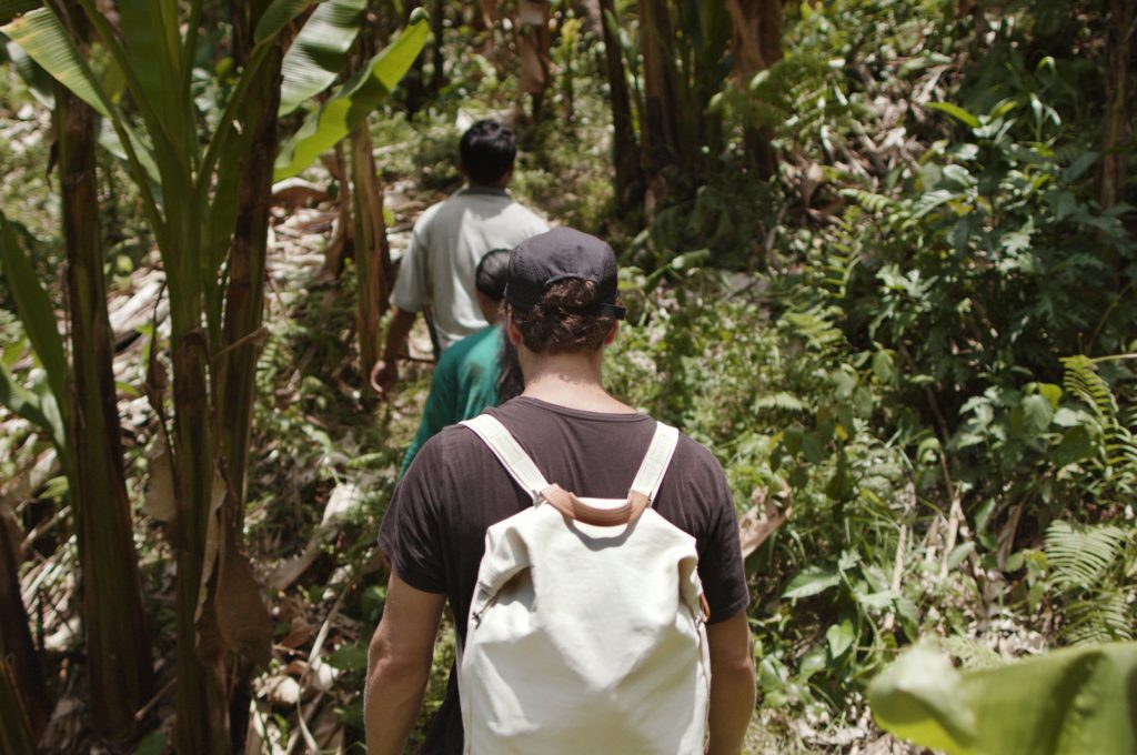 Dieser Rucksack wurde aus Fasern der Bananenpflanze hergestellt