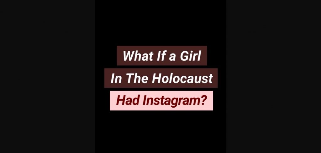 Stellt euch vor, ein Mädchen streamt den Holocaust