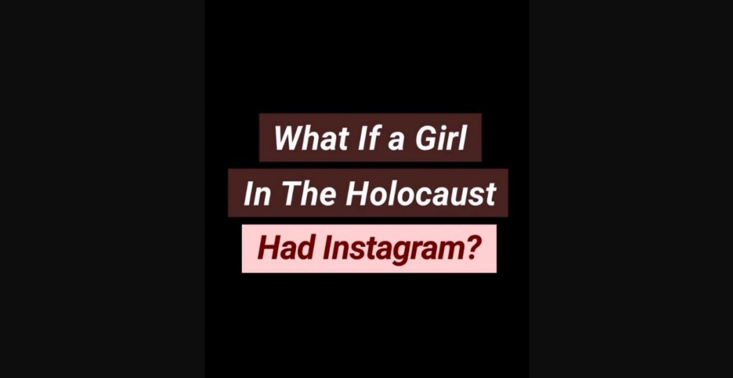 Stellt euch vor, ein Mädchen streamt den Holocaust