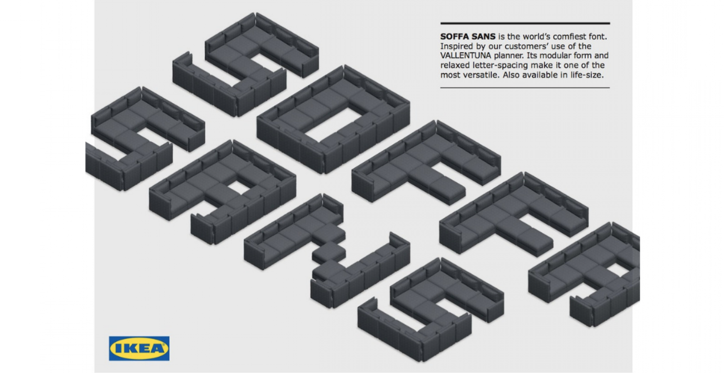 Soffa Sans: Ikeas Schriftart für alle Couchpotatoes