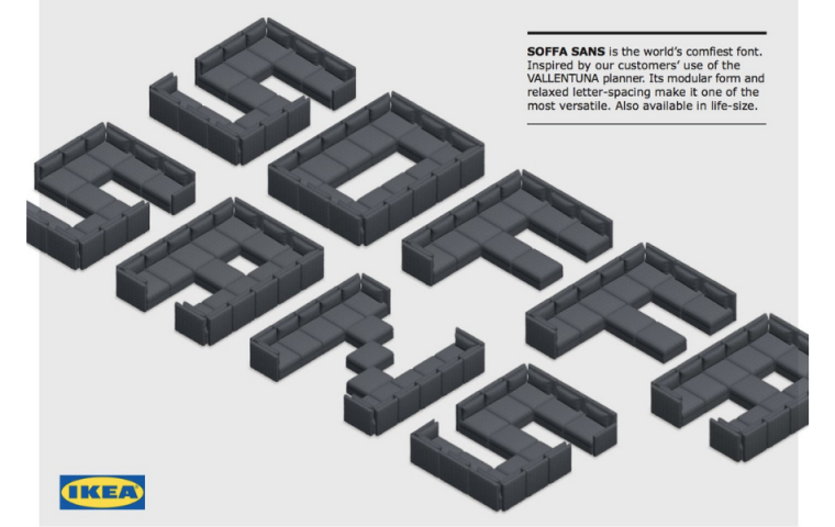 Soffa Sans: Ikeas Schriftart für alle Couchpotatoes