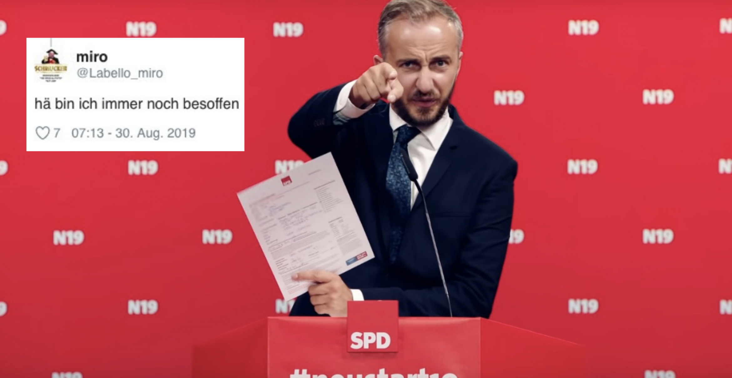 Die zehn besten Tweets zu Jan Böhmermanns Kandidatur als SPD-Chef