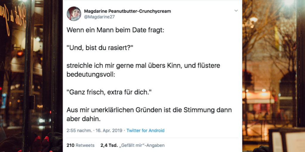 15 Tweets über Dates direkt aus dem Tindergarten