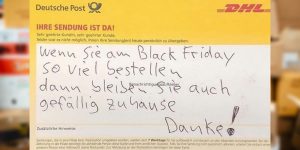 Paketbot*innen Black Friday