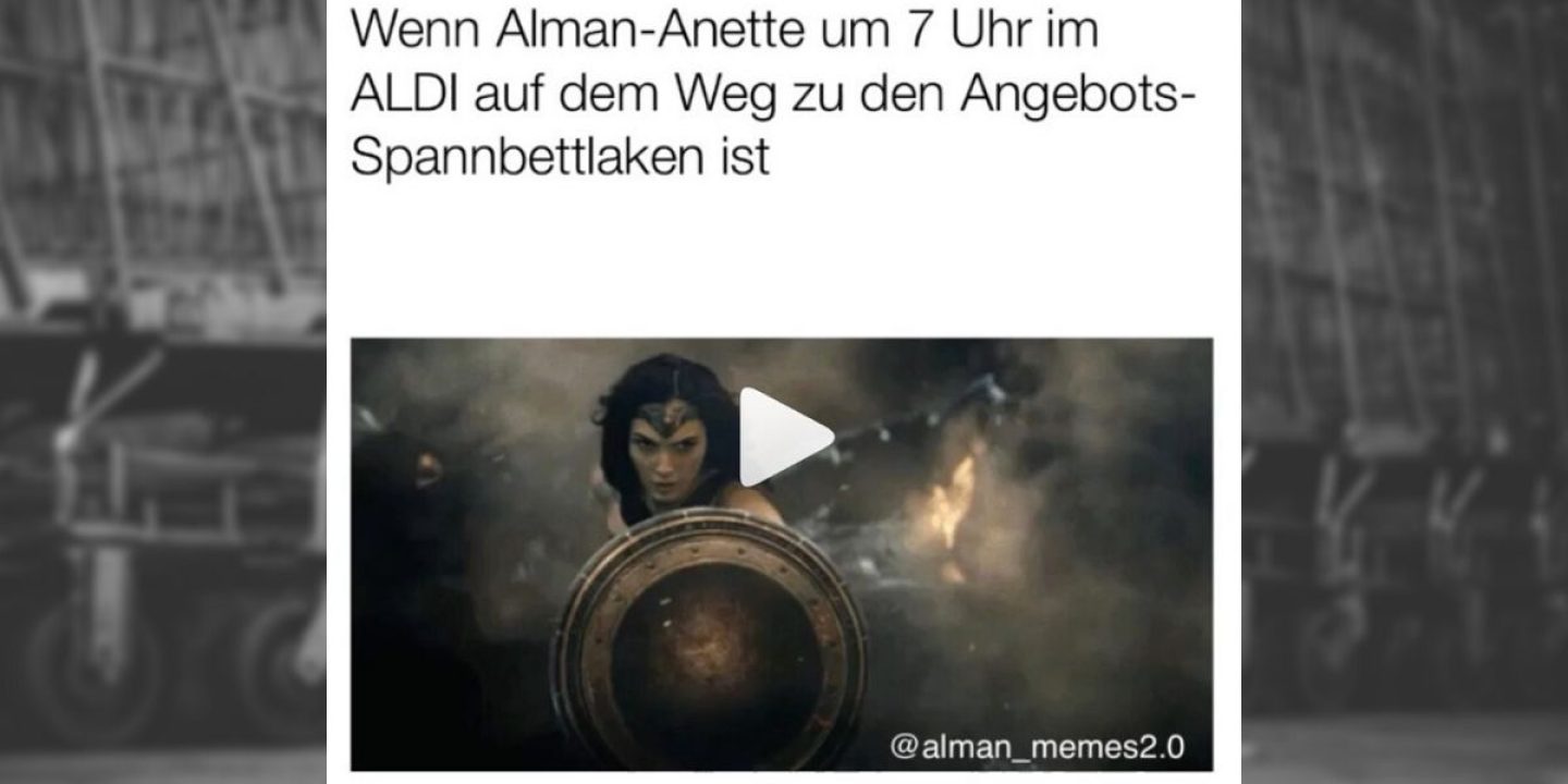 Aldi springt auf Alman-Zug auf und wirbt mit selbstironischem Meme