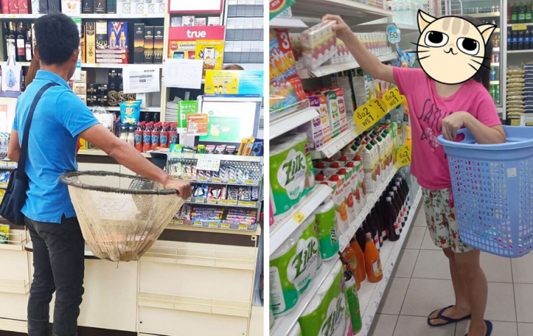 Thailand verbietet großflächig Plastiktüten, also werden die Leute innovativ