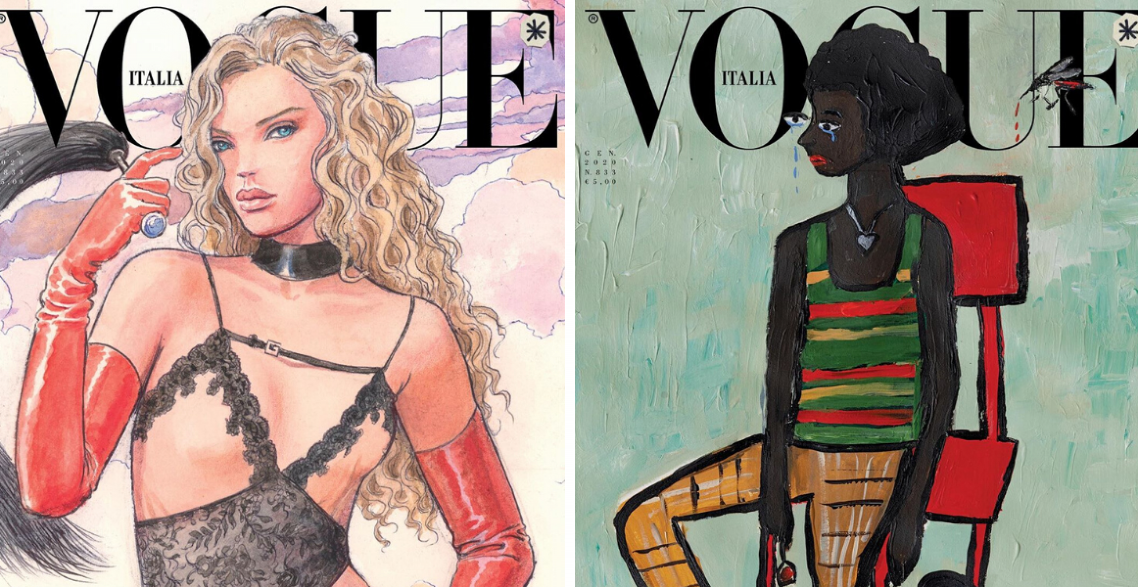 Vogue Italia verzichtet erstmals komplett auf Fotos und setzt auf Illustrationen